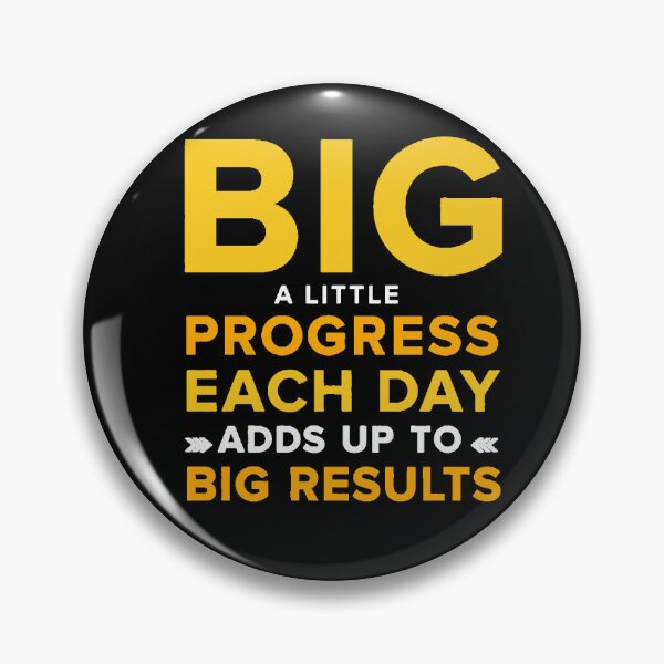 Item preview, A Little Progress Every Day | Yellow Gym Motivation Quote designed and sold by AstronautMerch.