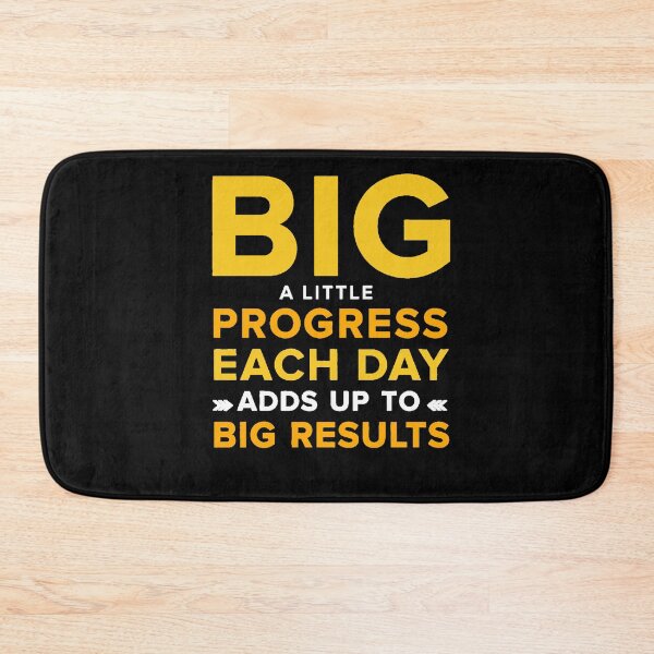 Item preview, A Little Progress Every Day | Yellow Gym Motivation Quote designed and sold by AstronautMerch.