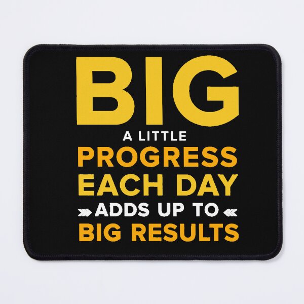 Item preview, A Little Progress Every Day | Yellow Gym Motivation Quote designed and sold by AstronautMerch.