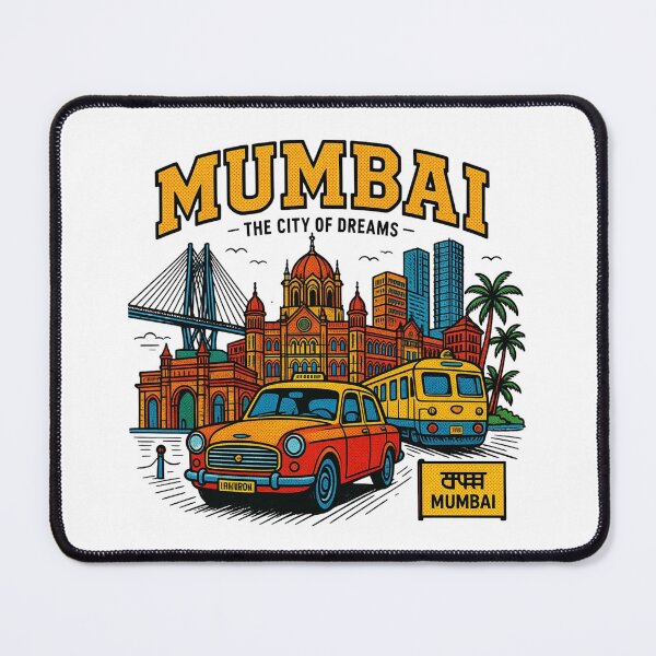 Item preview, Copy of Mumbai – The City of Dreams | Taj Mahal Palace, CSMT, Sea Link & Vintage Taxi Graphic T-Shirt | India Travel Streetwear ver 17 designed and sold by mndesignworx.