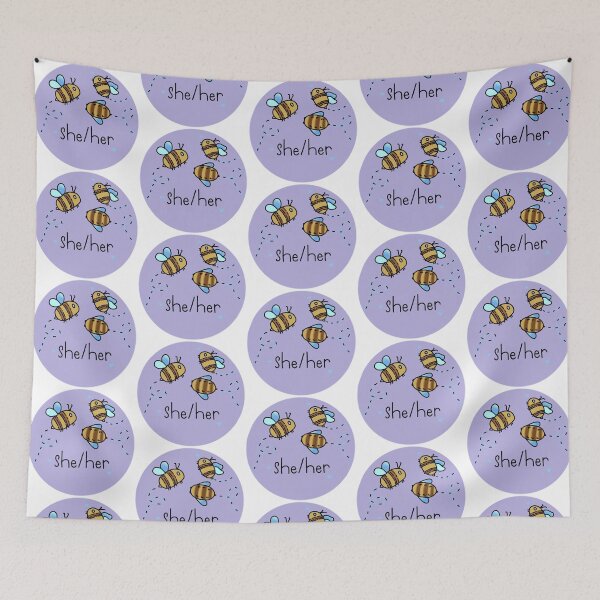 Item preview, She/Her Pronouns Bee designed and sold by 88cranes.