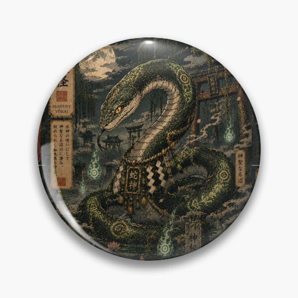 Item preview, Serpent Yokai – Keeper of the Sacred Marsh | Yokai Zodiac Collection designed and sold by KMChronicles.