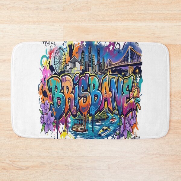Item preview, Brisbane Graffiti Skyline Urban Street Art designed and sold by ROVVI.