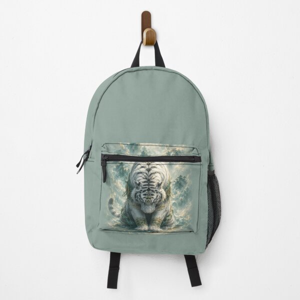 Item preview, Majestic Kneeling White Tiger | Fantasy Wildlife Art designed and sold by ManJiangHong.