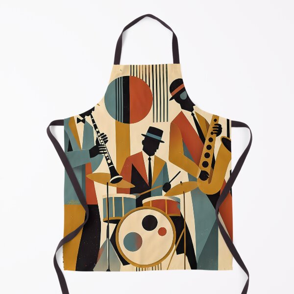 Item preview, Mid Century Abstact Jazz Trio Carinet Drums Saxophone designed and sold by Lee Hiller Designs.