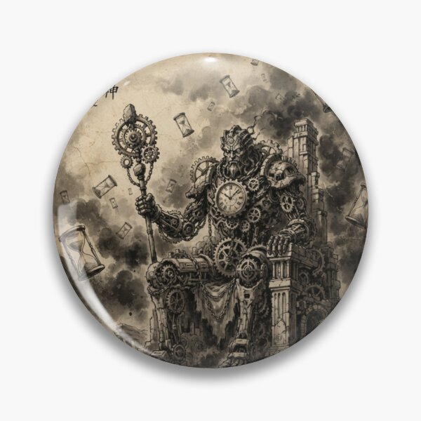 Item preview, The Chronos Clockwork Deity Sumi-e Ink Wash designed and sold by DuckOddity.