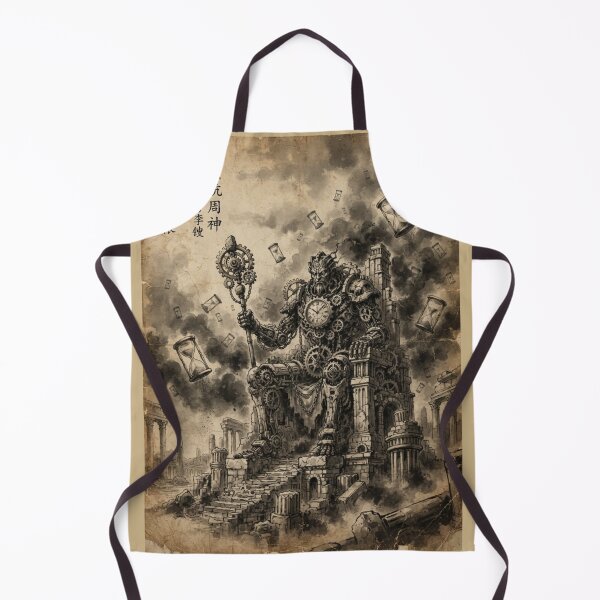 Item preview, The Chronos Clockwork Deity Sumi-e Ink Wash designed and sold by DuckOddity.