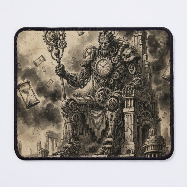 Item preview, The Chronos Clockwork Deity Sumi-e Ink Wash designed and sold by DuckOddity.