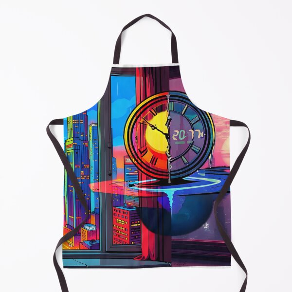 Item preview, Time Travel Cyberpunk Neon City View Pop Art designed and sold by Daniela`s shop.