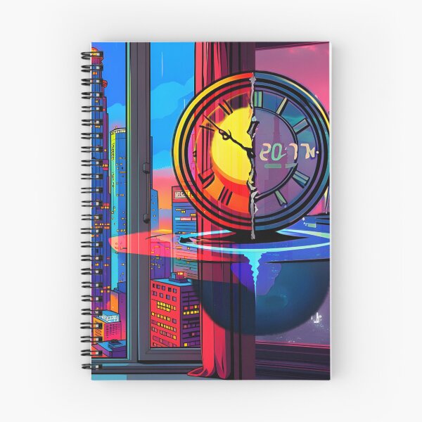 Item preview, Time Travel Cyberpunk Neon City View Pop Art designed and sold by Daniela`s shop.