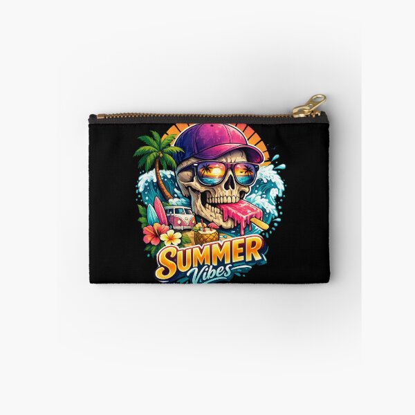 Item preview, Summer Vibes Tropical Skull T-Shirt designed and sold by Art-Vortex-fr.