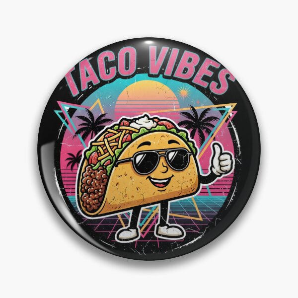 Item preview, Taco Vibes Retro Funny Taco Graphic designed and sold by delohill.