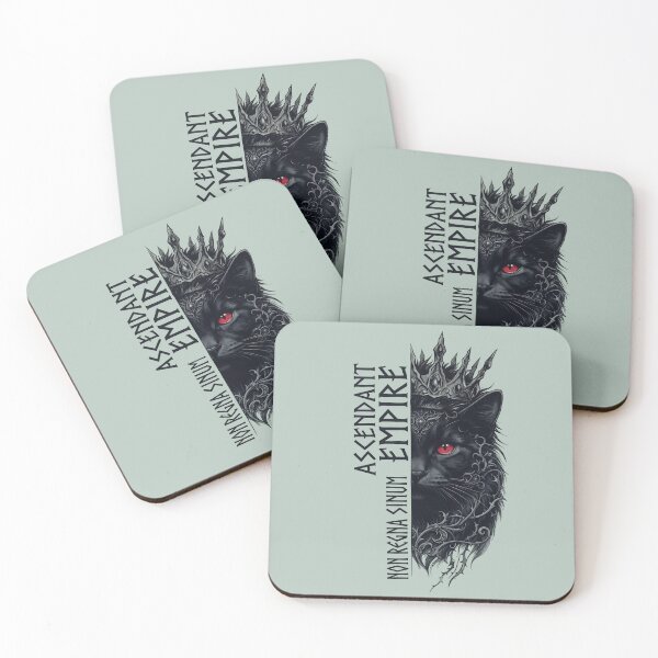Item preview, Ascend the Empire | Dark Gothic Black Cat King with Crown | Fantasy Cat Art designed and sold by BlackCat Vibe.