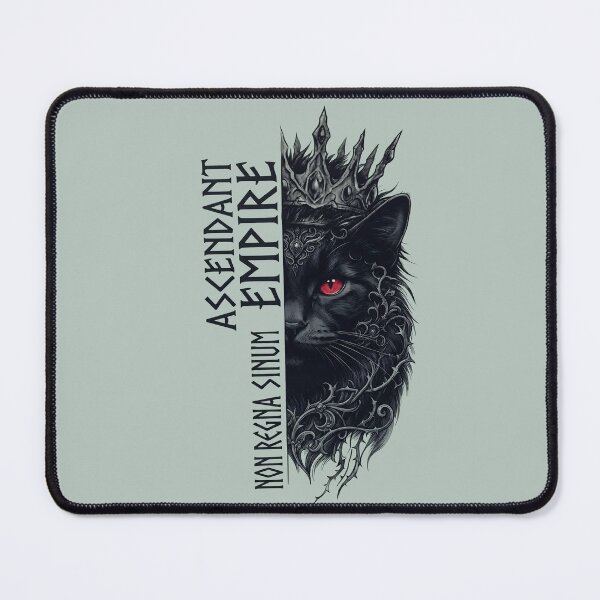 Item preview, Ascend the Empire | Dark Gothic Black Cat King with Crown | Fantasy Cat Art designed and sold by BlackCat Vibe.