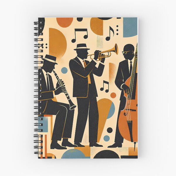 Item preview, Mid Century Modern Jazz Trio Minimalist Art designed and sold by Lee Hiller Designs.