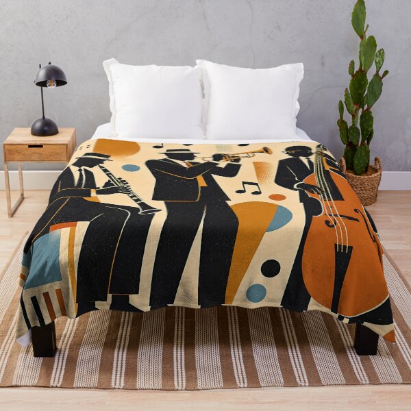 Item preview, Mid Century Modern Jazz Trio Minimalist Art designed and sold by Lee Hiller Designs.
