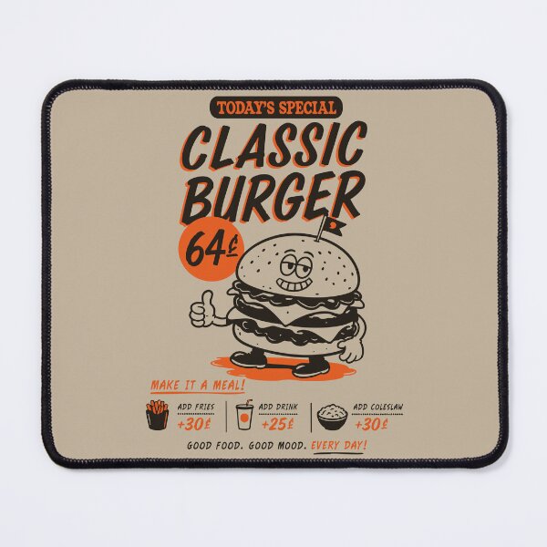Item preview, Classic Burger Vintage Diner Menu designed and sold by CamaleonDesigns.