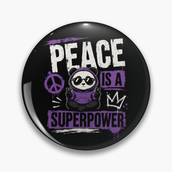 Item preview, Peace Is a Superpower – Cool Panda Street Art designed and sold by Dogandesighn.