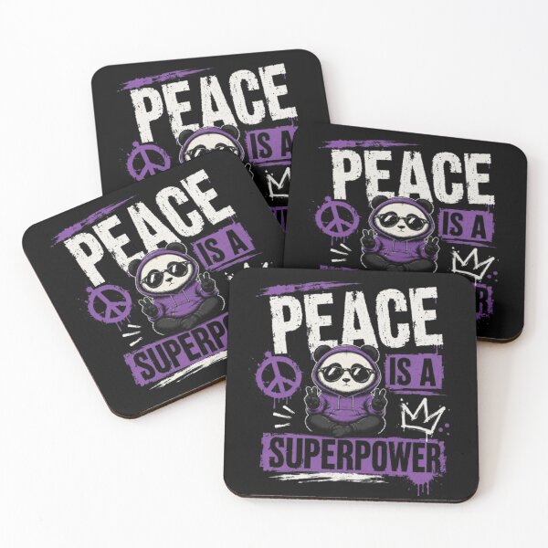 Item preview, Peace Is a Superpower – Cool Panda Street Art designed and sold by Dogandesighn.