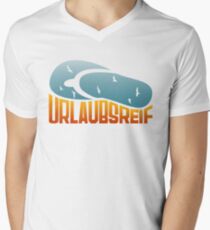 Urlaubsreif T-Shirt mit V-Ausschnitt für Männer