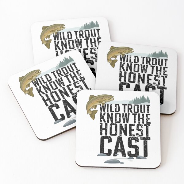 Item preview, Wild Trout know the honest cast, trout illustration. designed and sold by Art-Horizon.