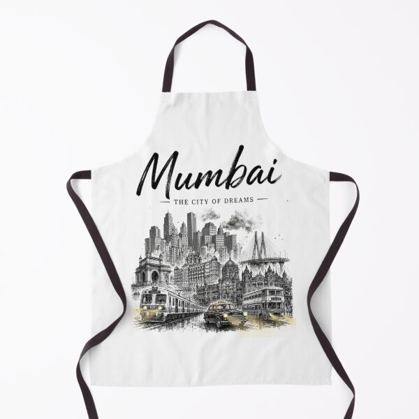 Item preview, Mumbai – The City of Dreams | Taj Mahal Palace, CSMT, Sea Link & Vintage Taxi Graphic T-Shirt | India Travel Streetwear ver 18 designed and sold by mndesignworx.