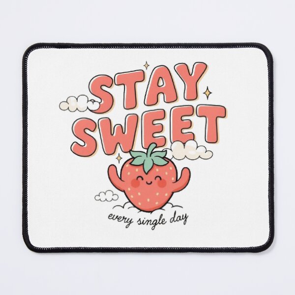 Item preview, Stay Sweet | Cute Kawaii Strawberry Typography T-Shirt | Positive Aesthetic Design designed and sold by Faisal  Shah.