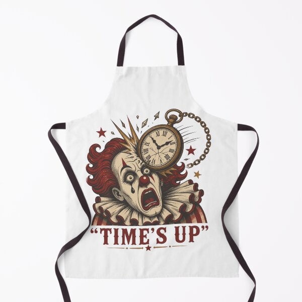 Item preview, Time's Up Clown Vintage Pocket Watch Horror Design designed and sold by Thread&Fable.