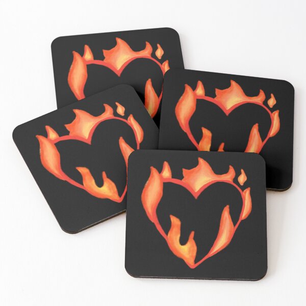 Item preview, Fire Heart Emoticon designed and sold by Ember-and-Ivy.