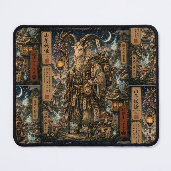 Item preview, Bake-Danuki Goat – Sage of the Hidden Peaks | Yokai Zodiac Collection designed and sold by KMChronicles.