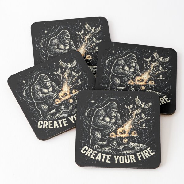 Item preview, Create Your Fire – Cosmic Gorilla Power Art designed and sold by Dogandesighn.