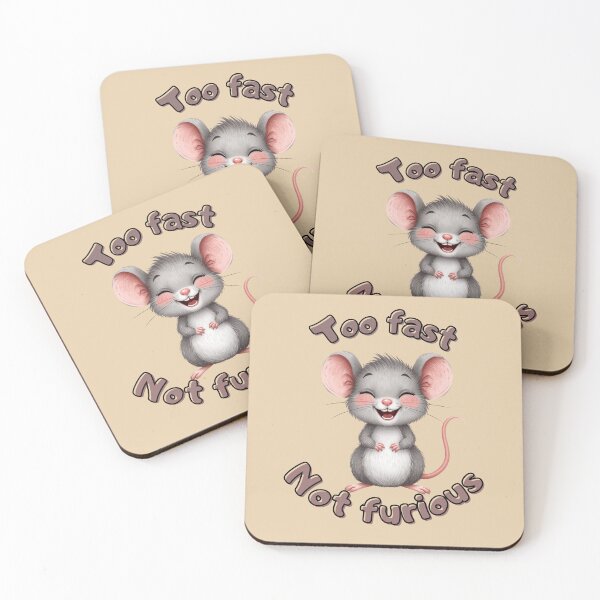 Item preview, Too Fast Not Furious Cute Cartoon Mouse designed and sold by TheFrameVault.