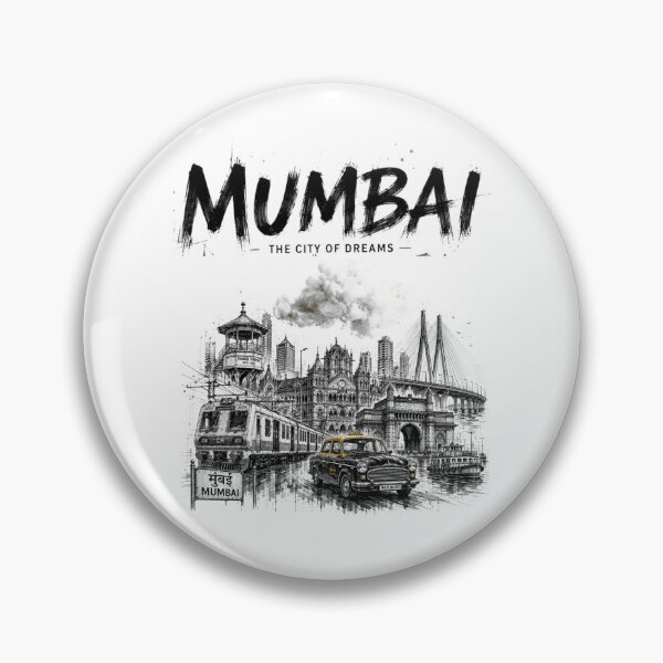 Item preview, Copy of  Mumbai – The City of Dreams | Taj Mahal Palace, CSMT, Sea Link & Vintage Taxi Graphic T-Shirt | India Travel Streetwear ver 19 designed and sold by mndesignworx.