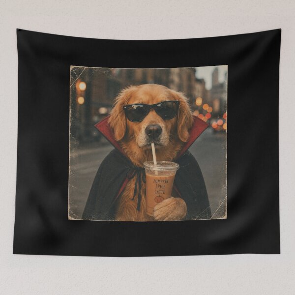 Item preview, Golden Retriever Halloween Fall Pumpkin Spice Vampire  designed and sold by clothesy7.