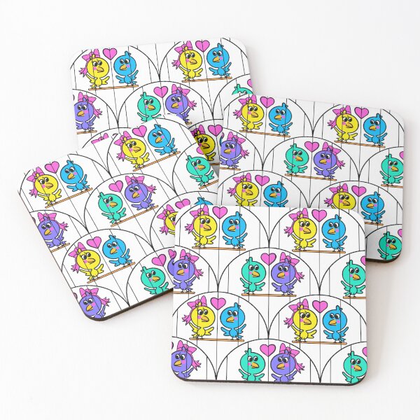 Item preview, Pájaros enamorados en columpios con diseño de vieiras designed and sold by CI Creative Design LLC.