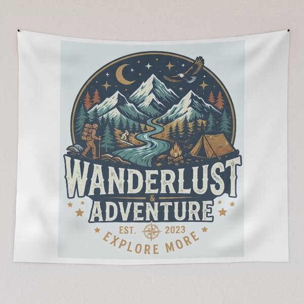 Item preview, Wanderlust and Adventure Mountain Landscape designed and sold by mdsakibhossain.