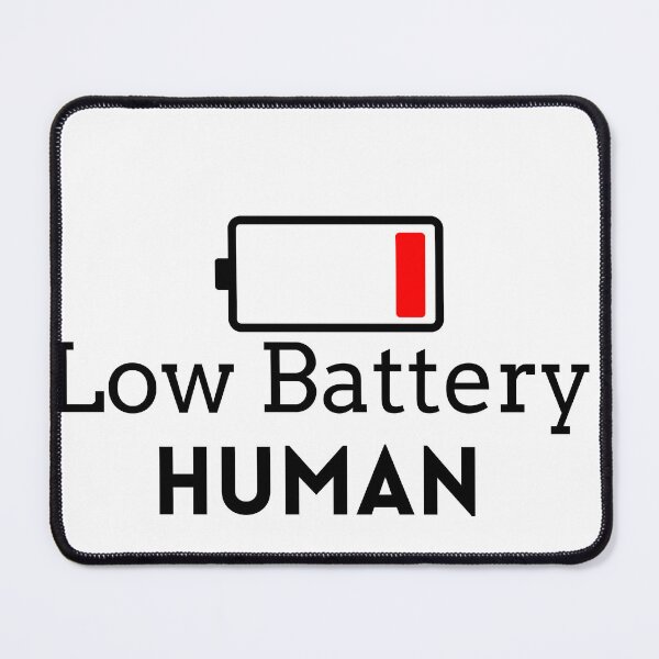 Item preview, Low Battery Human Hilarious Social Anxiety Low Energy Meme designed and sold by FarazDesign110.