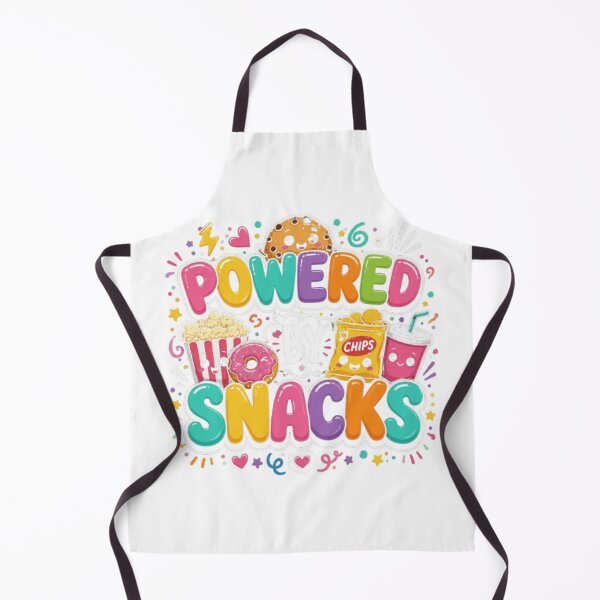 Item preview, Powered by Snacks | Cute Kawaii Snack Food Typography T-Shirt | Funny Food Lover Design designed and sold by Faisal Shah.