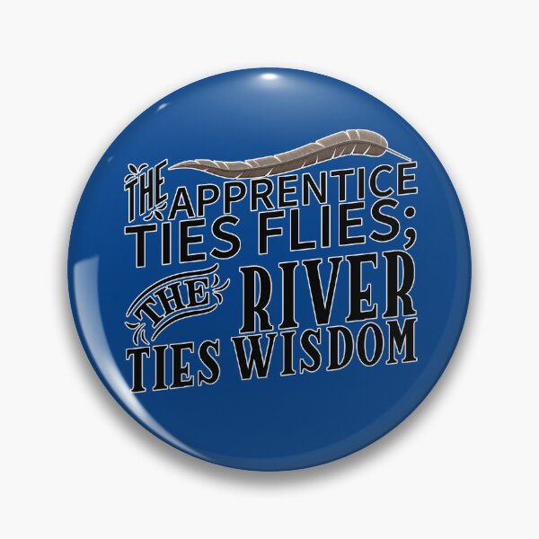 Item preview, The Apprentice ties flies; The River ties wisdom, fly tying illustration. designed and sold by Art-Horizon.