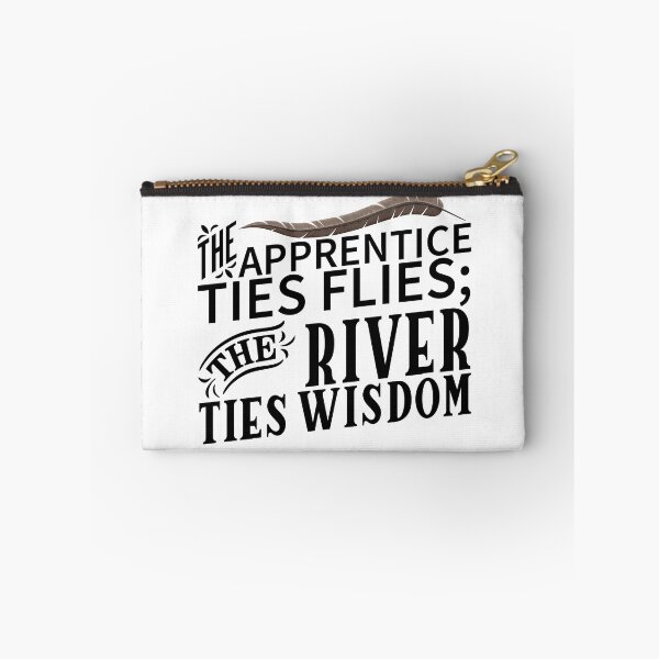Item preview, The Apprentice ties flies; The River ties wisdom, fly tying illustration. designed and sold by Art-Horizon.