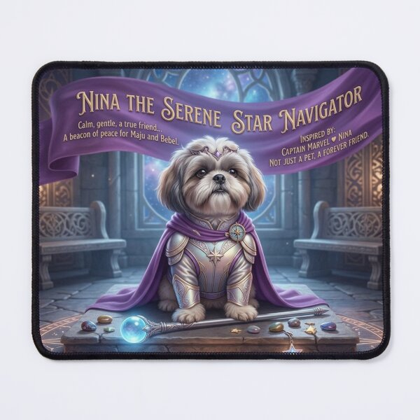 Item preview, Nina: The Ultimate Cosmic Shih Tzu Princess – A Divine Star Navigator designed and sold by pixelandpassionart.