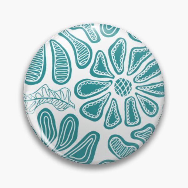 Item preview, Margaritas con estampado abstracto de color verde azulado designed and sold by Wiliyawilo.