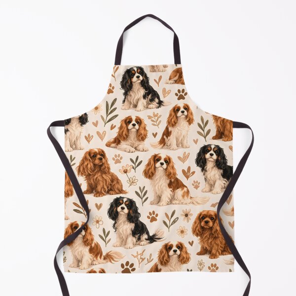 Item preview, Cute Cavalier King Charles Spaniel Seamless Pattern | Cozy Dog Lover Design designed and sold by blankTeeShirt.