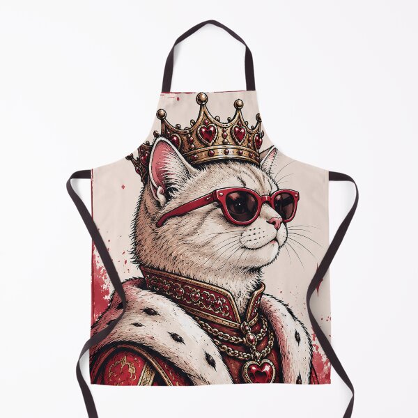 Item preview, King of Hearts Cat | Royal Cat Playing Card | Cool Crowned Cat Design designed and sold by BlackCat Vibe.
