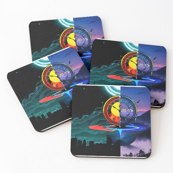 Item preview, Time Travel Cyber City and Mountain Nature Pop Art designed and sold by Daniela`s shop.