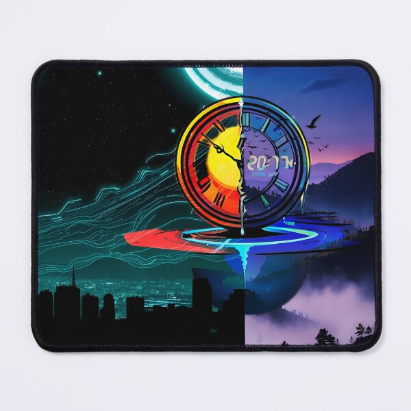 Item preview, Time Travel Cyber City and Mountain Nature Pop Art designed and sold by Daniela`s shop.