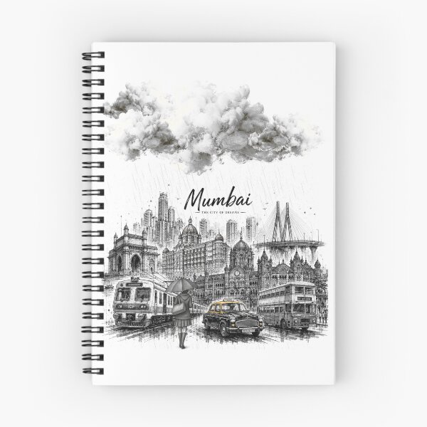 Item preview,   Mumbai – The City of Dreams | Taj Mahal Palace, CSMT, Sea Link & Vintage Taxi Graphic T-Shirt | India Travel Streetwear ver 20 designed and sold by mndesignworx.