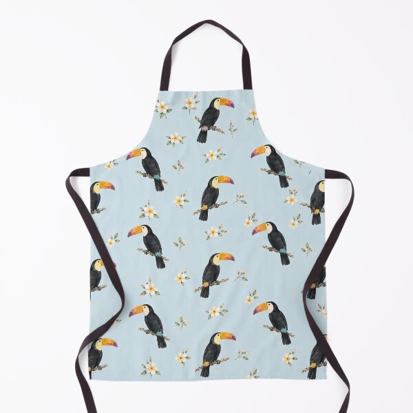 Item preview, Tropical Toucan Pattern with Plumeria Flowers Seamless Design designed and sold by Islabonita..