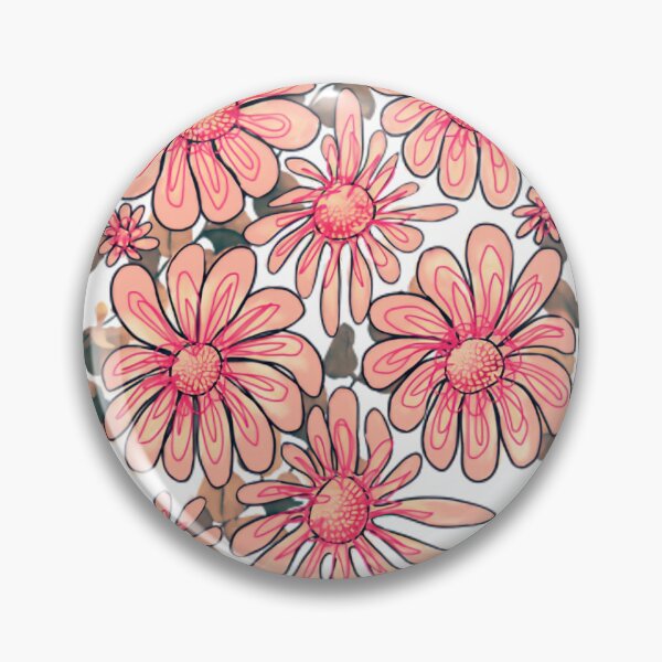 Item preview, Pink Daisies and Watercolor Eucalyptus Filigree designed and sold by Wiliyawilo.