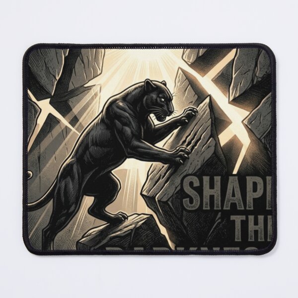 Item preview, Shape the Darkness – Fierce Panther Motivational Art designed and sold by Dogandesighn.